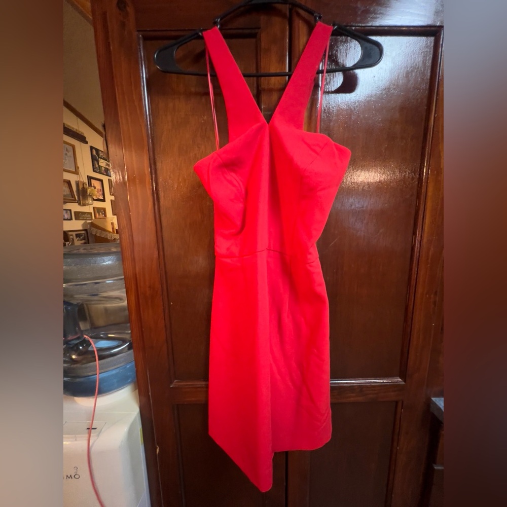 Women size 6 French connection, halter cocktail red dress